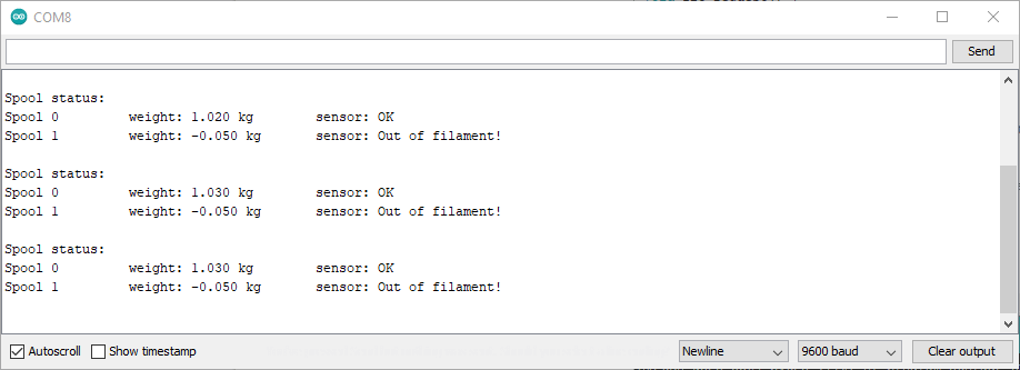 ESP8266 serial output